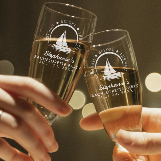 Last Sail Before the Veil Bachelorette Party Champagne Flute (Last Sail Before the Veil Bachelorette Party Champagne Flute
)