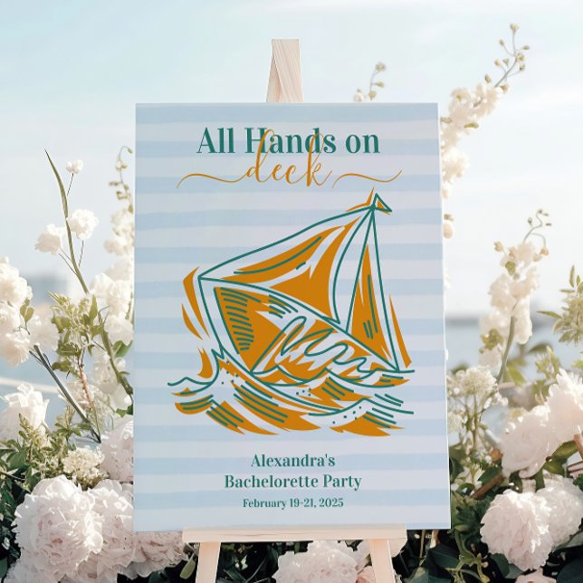 Last Sail Before the Veil Bachelorette Party  Foam Board (Creator Uploaded)