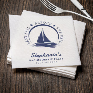 Last Sail Before the Veil Bachelorette Party Napkins