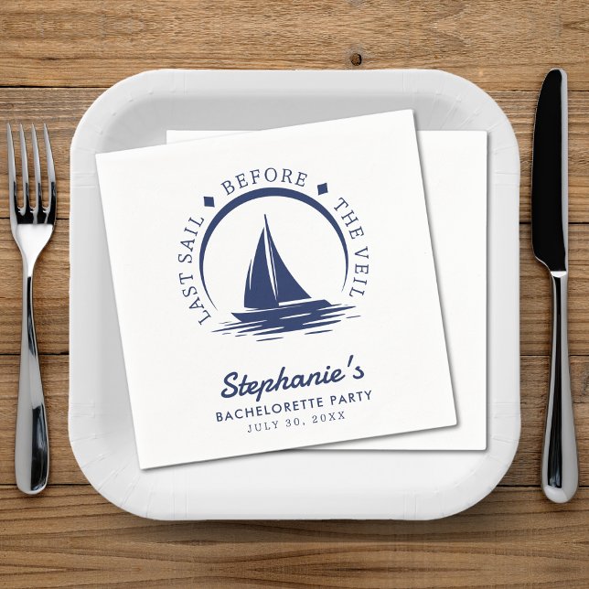 Last Sail Before the Veil Bachelorette Party Napkins (Last Sail Before the Veil Bachelorette Party Napkins
)