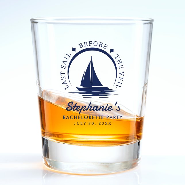 Last Sail Before the Veil Bachelorette Party Shot Glass (Creator Uploaded)