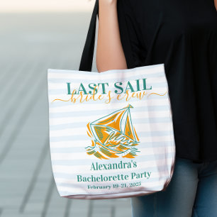 Last Sail Before the Veil Bachelorette Party Tote Bag