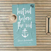 Personalized Last Sail Before the Veil Bachelorette Welcome Sign