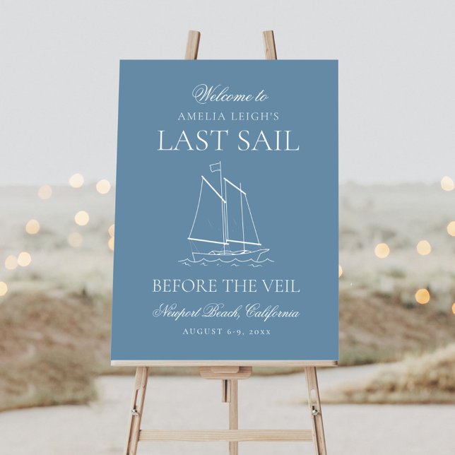 Last Sail Before The Veil Bachelorette Weekend Foam Board (Creator Uploaded)