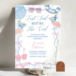 Last Sail before the veil Bachelorette Weekend Inv Invitation