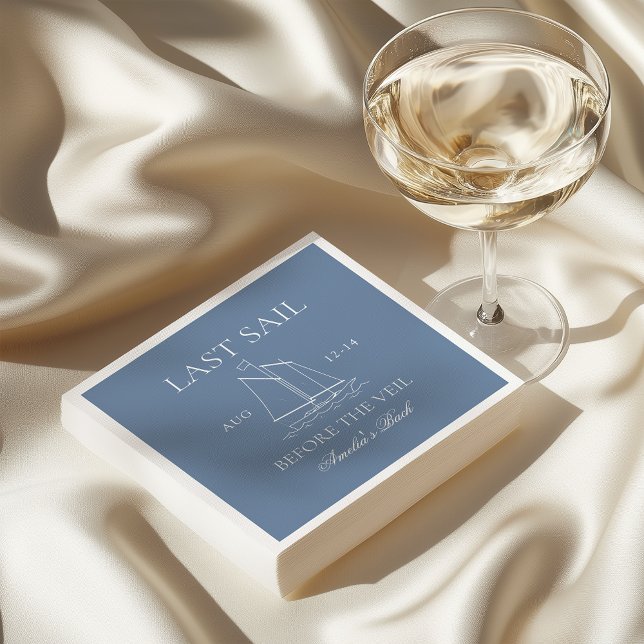 Last Sail Before The Veil Bachelorette Weekend Napkins (Creator Uploaded)