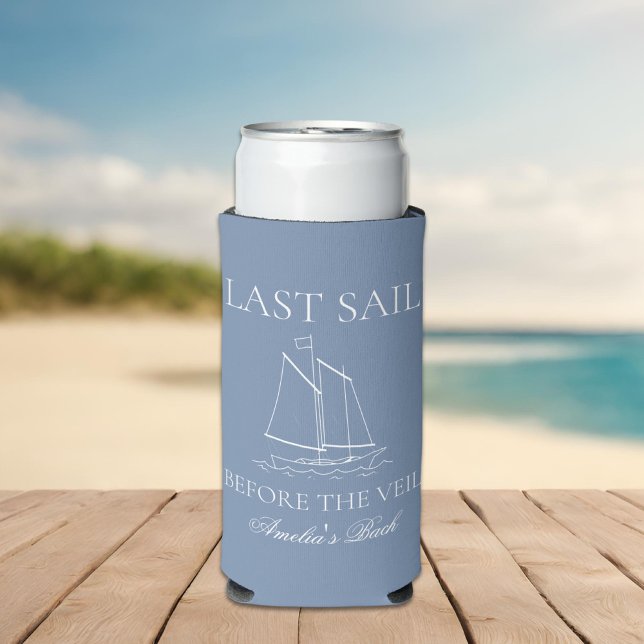 Last Sail Before The Veil Bachelorette Weekend Seltzer Can Cooler (Creator Uploaded)