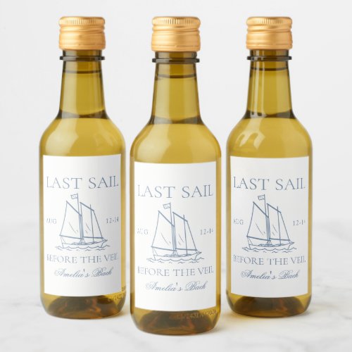 Last Sail Before The Veil Bachelorette Weekend Wine Label