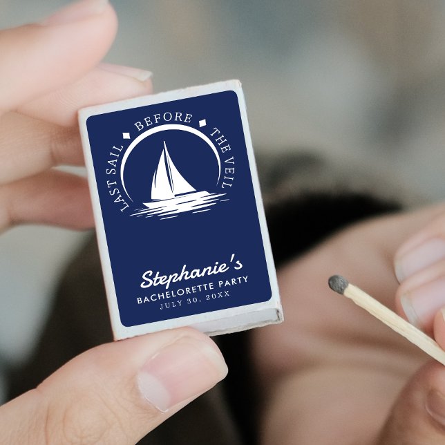 Last Sail Before the Veil Blue Bachelorette Party Matchboxes (Last Sail Before the Veil Blue Bachelorette Party Matchboxes
)