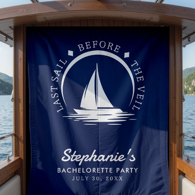 Last Sail Before the Veil Blue Bachelorette Party Tapestry (Last Sail Before the Veil Blue Bachelorette Party Tapestry
)