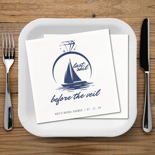 Last Sail Before the Veil Bridal Shower Napkins