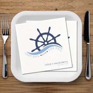 Last Sail Before the Veil Helm Bachelorette Party Napkins