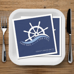 Last Sail Before the Veil Helm Bachelorette Party Napkins