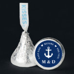 Last Sail Before The Veil Nautical Anchor Hearts Hershey®'s Kisses®<br><div class="desc">Last Sail Before The Veil Nautical Anchor Hearts Navy Blue Wedding Chocolate Candy</div>
