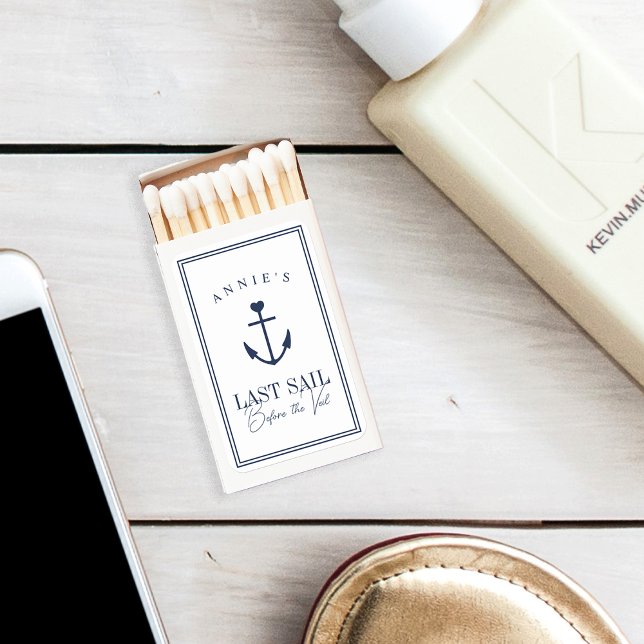 Last Sail Before the Veil Nautical Bachelorette Matchboxes (Creator Uploaded)