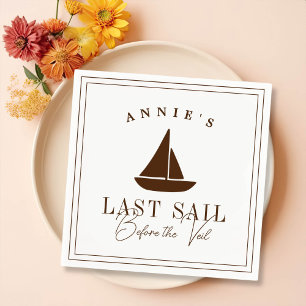 Last Sail Before the Veil Nautical Bachelorette Napkins