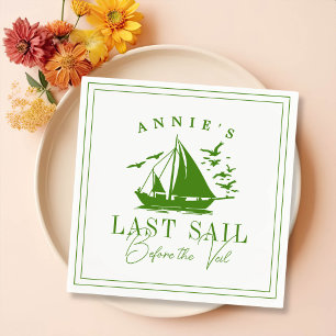 Last Sail Before the Veil Nautical Bachelorette Napkins