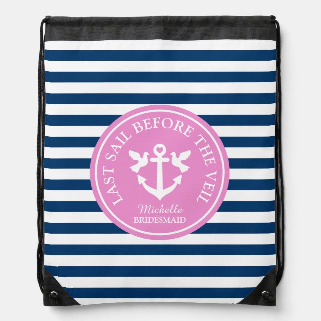 LAST SAIL BEFORE THE VEIL nautical drawstring bag (Front)