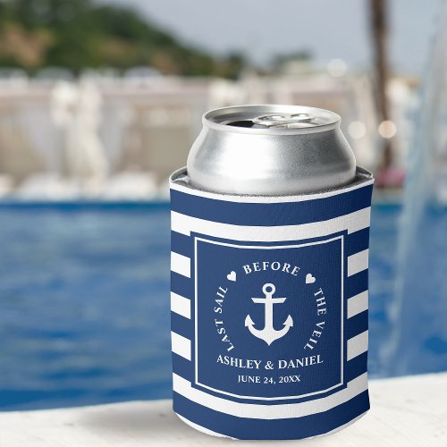 Last Sail Before The Veil Nautical Wedding Can Cooler