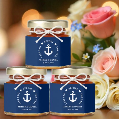 Last Sail Before The Veil Nautical Wedding Honey Jar Favors