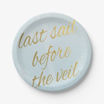 Last Sail Before The Veil Paper Plate by PrettyAndPostal at Zazzle