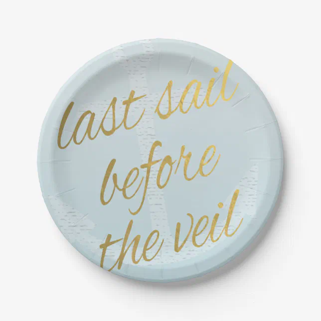 Last Sail Before the Veil Paper Plate | Zazzle