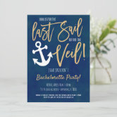 Last Sail Before the Veil Party Invite
