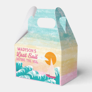 Last Sail Before the Veil Sailboat Bachelorette Favor Boxes