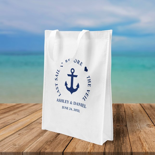 Last Sail Before The Veil Wedding Favors Bag (Customize to change text size or text style.)