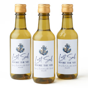 Last Sail Before Veil Bachelorette Weekend Party Wine Label