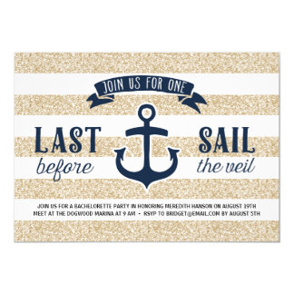 Last Sail | Nautical Bachelorette Party Card