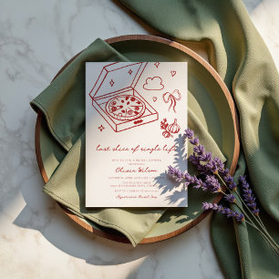 Last Slice Pizza Bridal Shower Invitation
