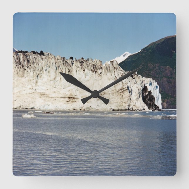 Last Snow Square Wall Clock (Front)
