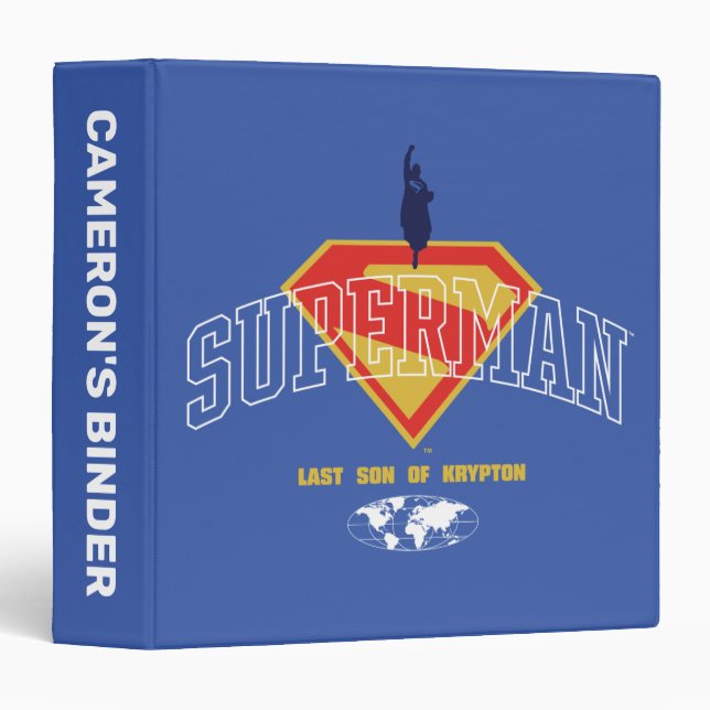 Last Son of Krypton Emblem 3 Ring Binder (Front/Spine)