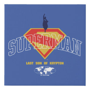 Last Son of Krypton Emblem Faux Canvas Print