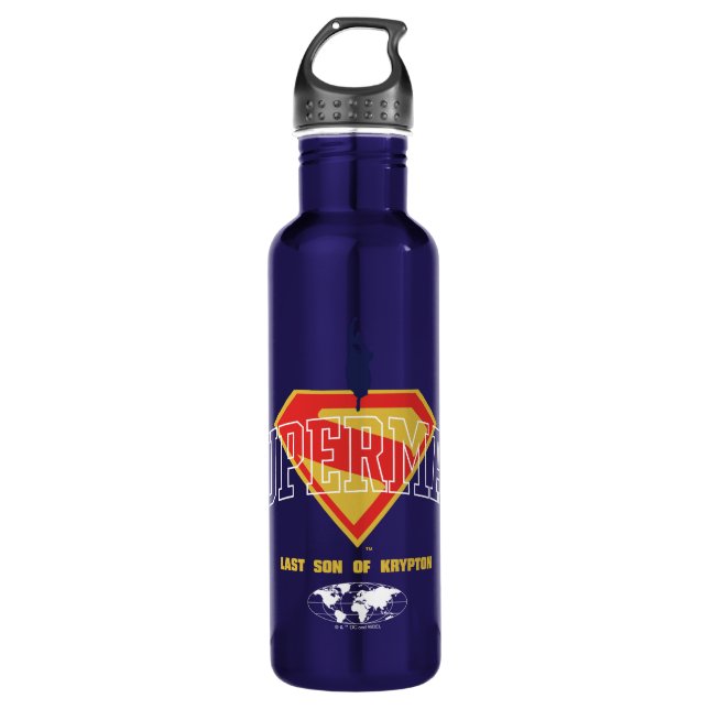 Last Son of Krypton Emblem Stainless Steel Water Bottle (Front)