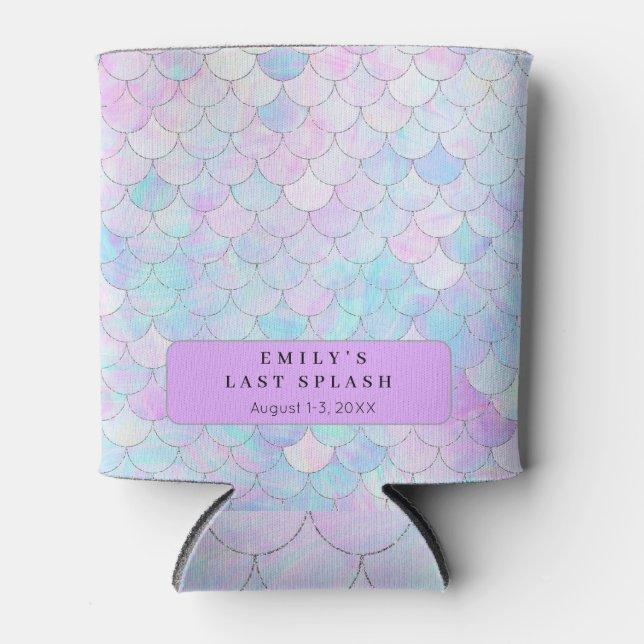 Last Splash Bachelorette Party Mermaid Can Cooler (Front)