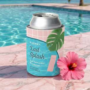 Last Splash Bachelorette Weekend Pool Party Favor Can Cooler
