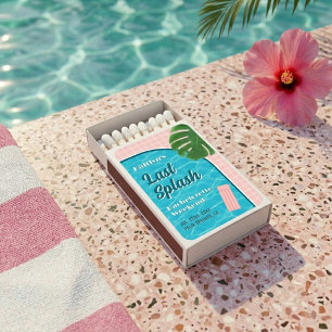 Last Splash Bachelorette Weekend Pool Party Favor Matchboxes