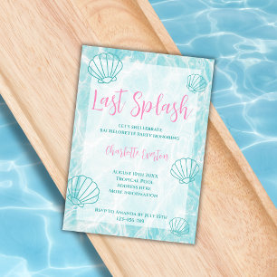 Last Splash Beach Tropical Bachelorette Party Invitation
