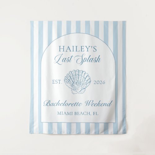 Last Splash Coast Blue Bachelorette Tapestry