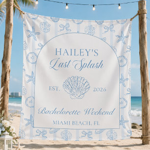Last Splash Coast Blue Bachelorette Tapestry