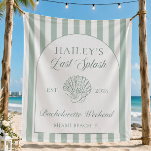 Last Splash Coast Green Bachelorette Tapestry