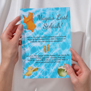 Last Splash Itinerary & Bachelorette Party Invitation