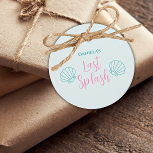 Last Splash Mermaid Shell Beach Bachelorette Party Favor Tags