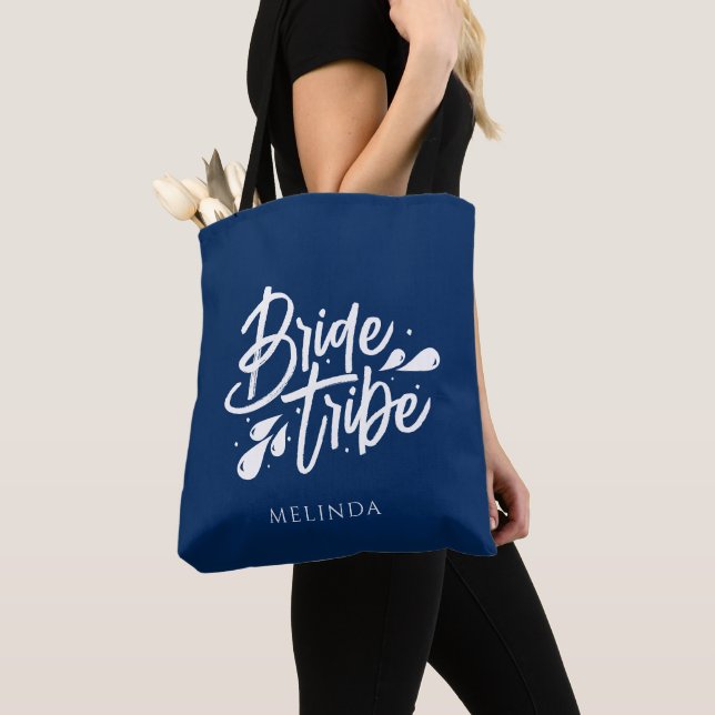 Last Splash Nautical Bachelorette Bride Tribe Tote Bag (Close Up)