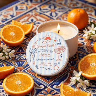 Last Spritz Amalfi Coast Bachelorette Party Favor Mini Candle Favors
