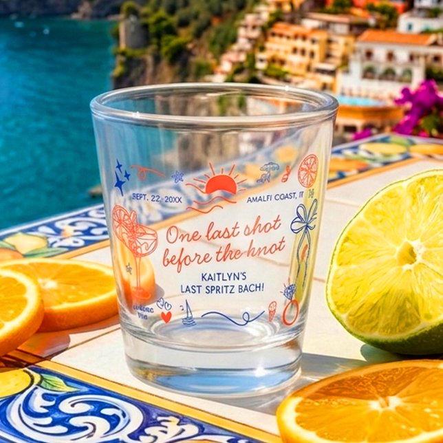Last Spritz Amalfi Coast Bachelorette Party Shot Glass (Creator Uploaded)