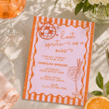 Last Spritz as a Miss Bachelorette, Bridal Shower