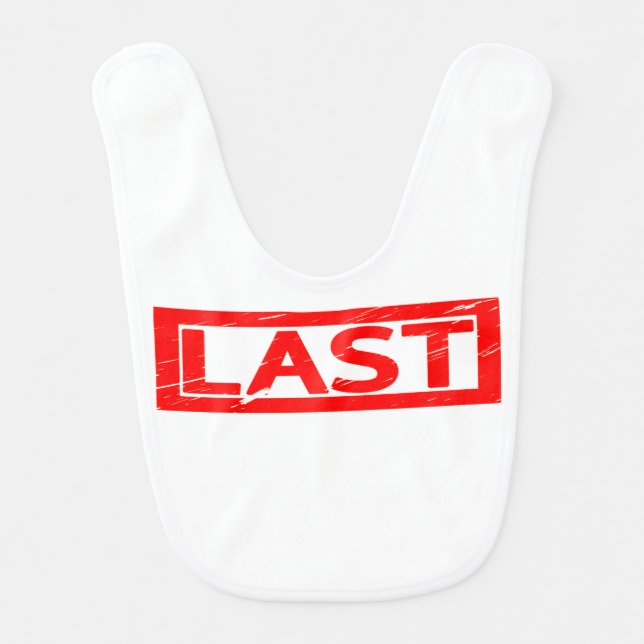 Last Stamp Baby Bib (Front)